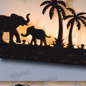 Intra απο ξύλο plywood 3mm-4mm πάχος 3D Nature Lightbox Cut  Δίασταση 30x20 cm INTRAFABR-122602023 - Image 1