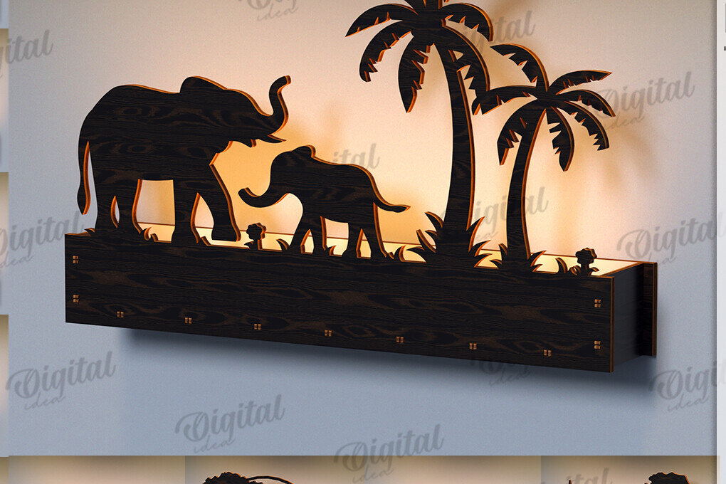 Intra απο ξύλο plywood 3mm-4mm πάχος 3D Nature Lightbox Cut  Δίασταση 30x20 cm INTRAFABR-122602023