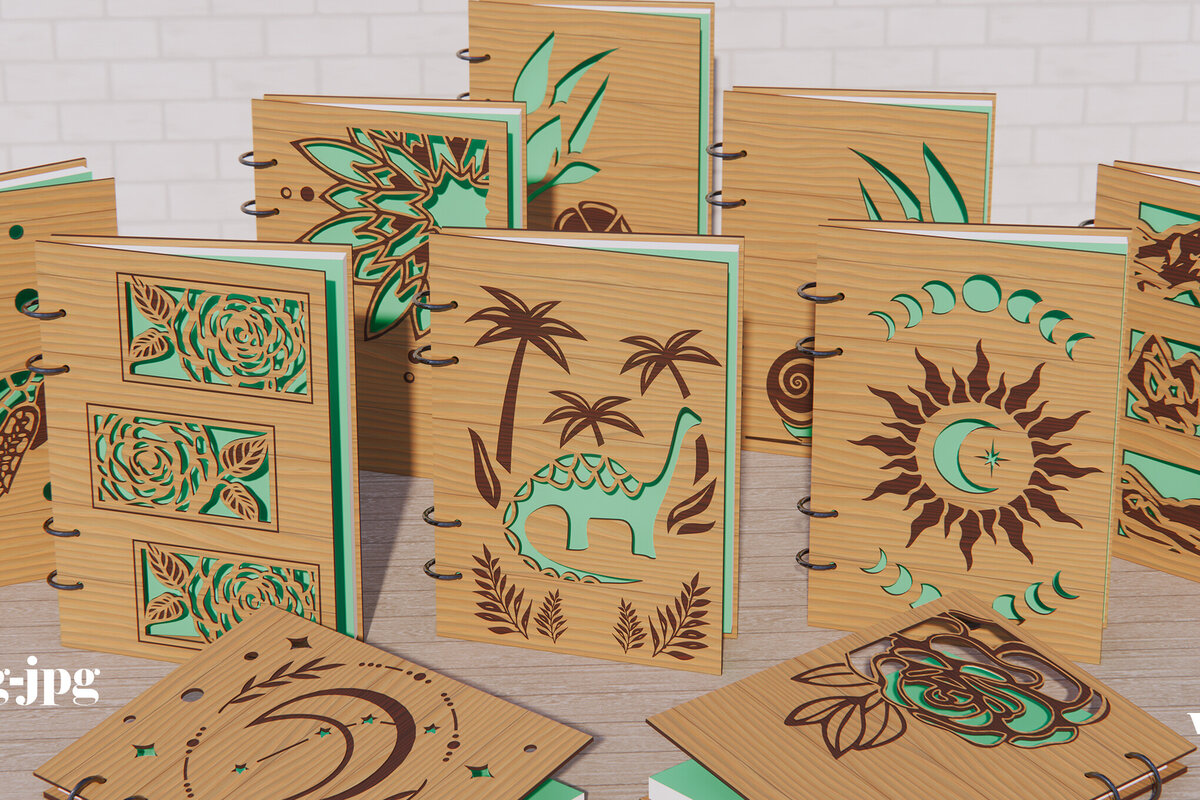 Intra απο ξύλο plywood 3mm-4mm πάχος Τρισδιάστατο κάλυμμα σημειωματάριου Δέσμη κοπής με λέιζερ Δίασταση 30x20 cm INTRAFABR-81905836