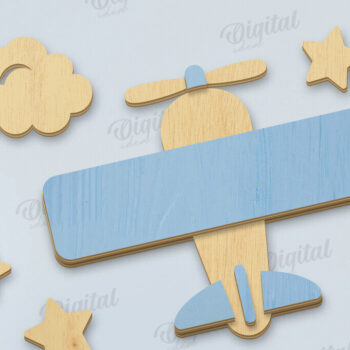 Intra απο ξύλο plywood 3mm-4mm πάχος Τρισδιάστατο διακόσμησης παιδικού σταθμού Δίασταση 30x20 cm INTRAFABR-119263640 - Image 1