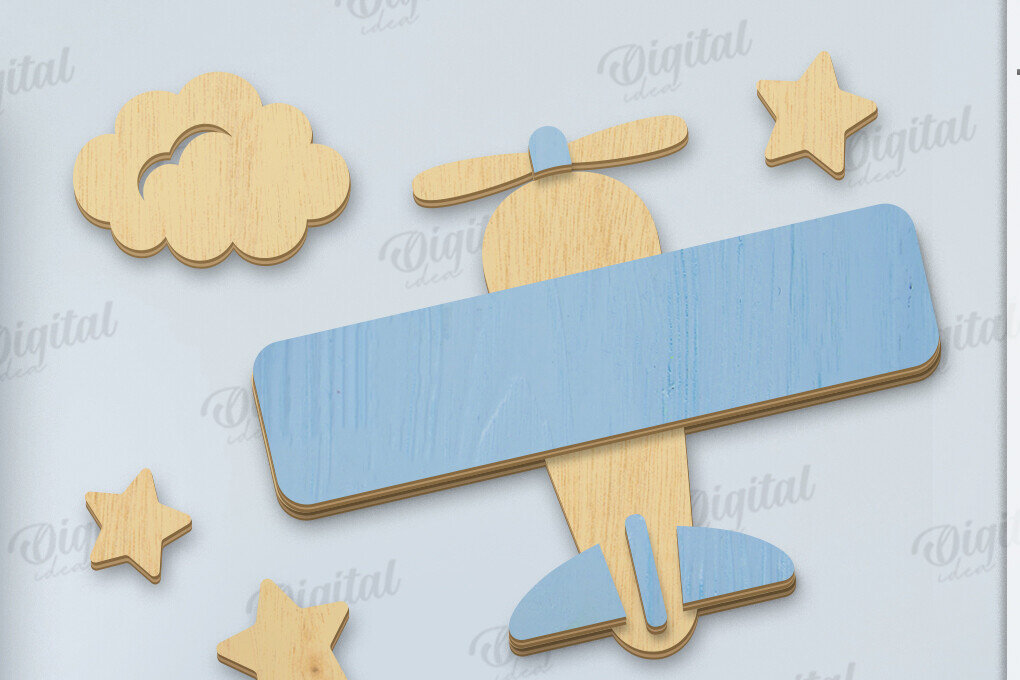 Intra απο ξύλο plywood 3mm-4mm πάχος Τρισδιάστατο διακόσμησης παιδικού σταθμού Δίασταση 30x20 cm INTRAFABR-119263640