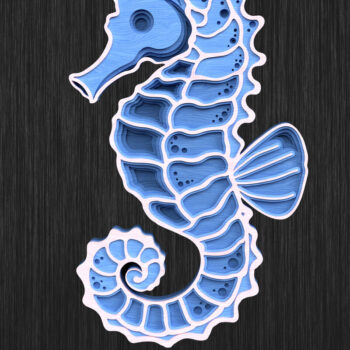 Intra απο ξύλο plywood 3mm-4mm πάχος λέιζερ 3D Ocean Animals Δίασταση 30x20 cm INTRAFABR-119867557 - Image 2