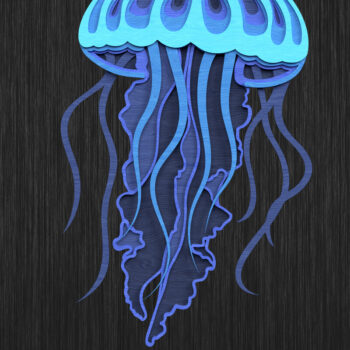 Intra απο ξύλο plywood 3mm-4mm πάχος λέιζερ 3D Ocean Animals Δίασταση 30x20 cm INTRAFABR-119867557 - Image 4