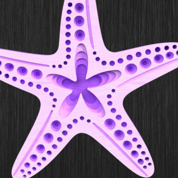 Intra απο ξύλο plywood 3mm-4mm πάχος λέιζερ 3D Ocean Animals Δίασταση 30x20 cm INTRAFABR-119867557 - Image 6