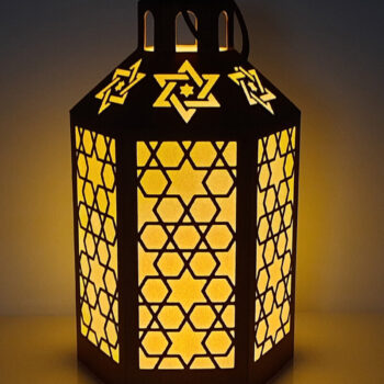 Intra απο ξύλο plywood 3mm-4mm πάχος Πρότυπο φαναριού τρισδιάστατου ανατολίτικου χαρτιού Δίασταση 15x15 cm INTRAFABR-78166154 - Image 2