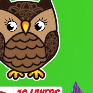 Intra απο ξύλο plywood 3mm-4mm πάχος αποκοπής 3D Owl Δίασταση 30x20 cm INTRAFABR-17648490