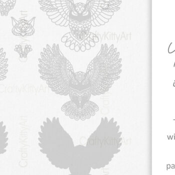 Intra απο ξύλο plywood 3mm-4mm πάχος 3d Owl , Mandala Layered Owl Δίασταση 7x7 cm INTRAFABR-124387869 - Image 3