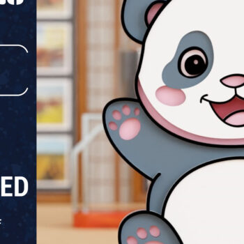 Intra απο ξύλο plywood 3mm-4mm πάχος Τρισδιάστατο Panda Papercut File Bun Δίασταση 1500x1500 cm INTRAFABR-100958537 - Image 3