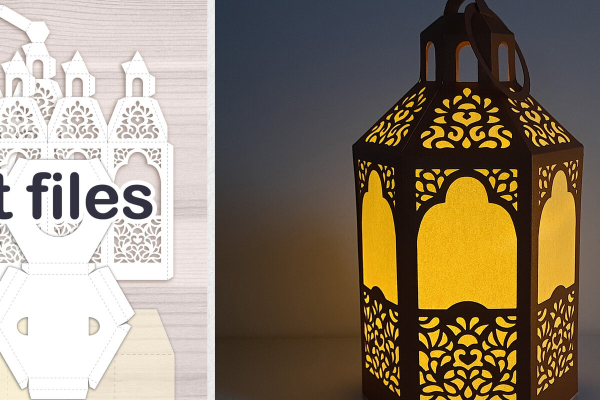 Intra απο ξύλο plywood 3mm-4mm πάχος 3D Paper Lantern Cut File for Cricut Δίασταση 15x15 cm INTRAFABR-78166144