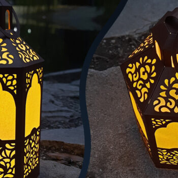 Intra απο ξύλο plywood 3mm-4mm πάχος 3D Paper Lantern Cut File for Cricut Δίασταση 15x15 cm INTRAFABR-78166144 - Image 2