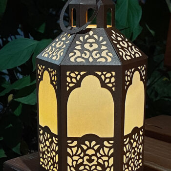 Intra απο ξύλο plywood 3mm-4mm πάχος 3D Paper Lantern Cut File for Cricut Δίασταση 15x15 cm INTRAFABR-78166144 - Image 3