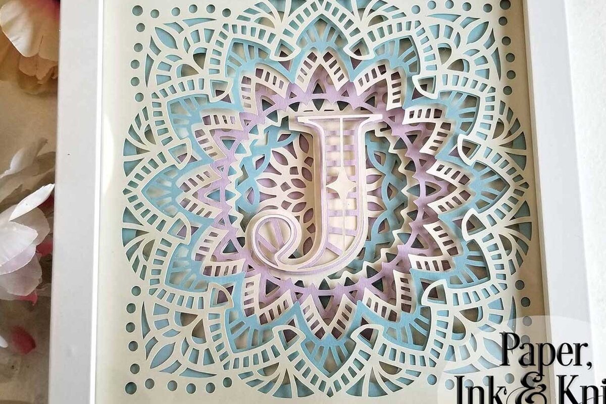 Intra απο ξύλο plywood 3mm-4mm πάχος 3D Papercut Shadowbox Monogram Alphabet Δίασταση 8x8 cm INTRAFABR-16942021 - Image 1