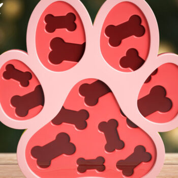 Intra απο ξύλο plywood 3mm-4mm πάχος 3D Paw Print Layered Pet Δίασταση 30x20 cm INTRAFABR-57273401 - Image 3