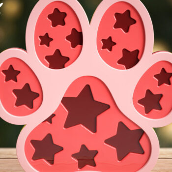 Intra απο ξύλο plywood 3mm-4mm πάχος 3D Paw Print Layered Pet Δίασταση 30x20 cm INTRAFABR-57273401 - Image 5