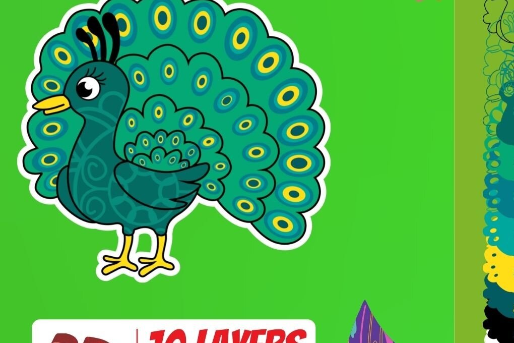 Intra απο ξύλο plywood 3mm-4mm πάχος 3D Peacock Cut Δίασταση 30x20 cm INTRAFABR-17649076