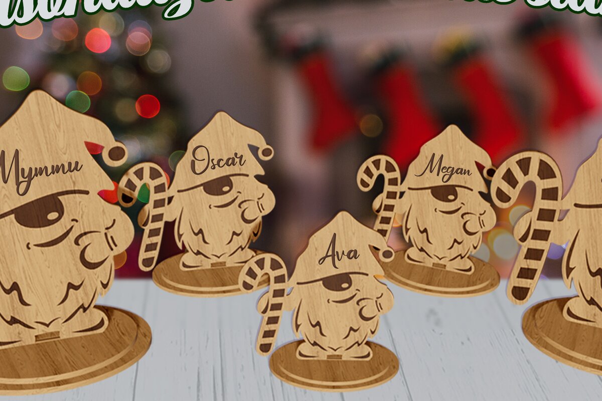 Intra απο ξύλο plywood 3mm-4mm πάχος 3D Personalized Christmas Stand  Δίασταση 15x15 cm INTRAFABR-79291068 - Image 1