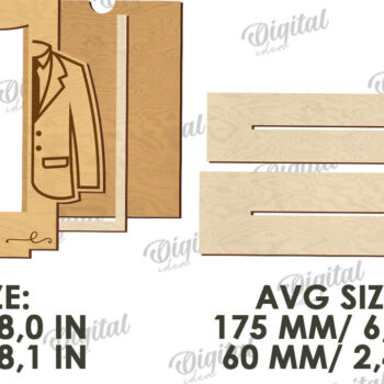 Intra απο ξύλο plywood 3mm-4mm πάχος Τρισδιάστατο εξατομικευμένο λέιζερ κορνίζας γάμου Δίασταση 20x30 cm INTRAFABR-121120397 - Image 2