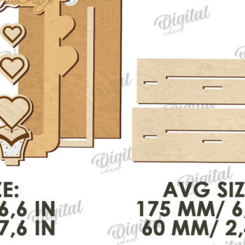Intra απο ξύλο plywood 3mm-4mm πάχος Τρισδιάστατο εξατομικευμένο λέιζερ κορνίζας γάμου Δίασταση 20x30 cm INTRAFABR-121120489 - Image 2