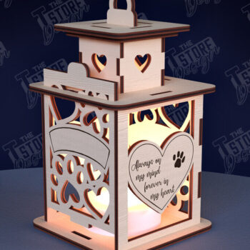 Intra απο ξύλο plywood 3mm-4mm πάχος Δέσμη κοπής με λέιζερ φαναριού 3D Pet Memorial Δίασταση 15x15 cm INTRAFABR-95351288 - Image 2