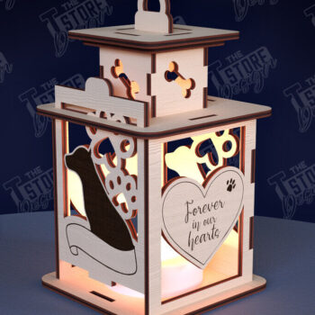 Intra απο ξύλο plywood 3mm-4mm πάχος Δέσμη κοπής με λέιζερ φαναριού 3D Pet Memorial Δίασταση 15x15 cm INTRAFABR-95351288 - Image 3