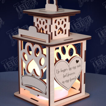 Intra απο ξύλο plywood 3mm-4mm πάχος Δέσμη κοπής με λέιζερ φαναριού 3D Pet Memorial Δίασταση 15x15 cm INTRAFABR-95351288 - Image 5