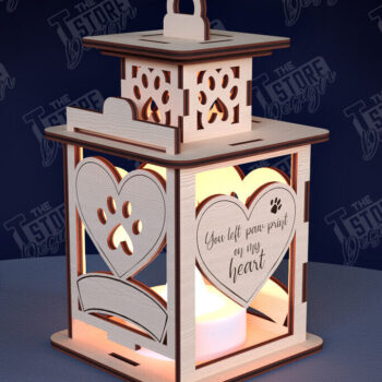 Intra απο ξύλο plywood 3mm-4mm πάχος Δέσμη κοπής με λέιζερ φαναριού 3D Pet Memorial Δίασταση 15x15 cm INTRAFABR-95351288 - Image 6