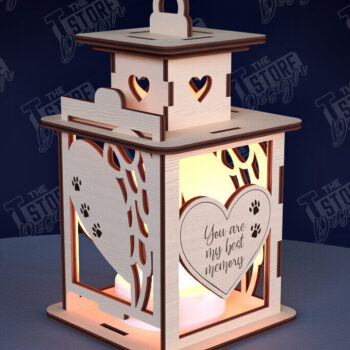 Intra απο ξύλο plywood 3mm-4mm πάχος Δέσμη κοπής με λέιζερ φαναριού 3D Pet Memorial Δίασταση 15x15 cm INTRAFABR-95351288 - Image 7