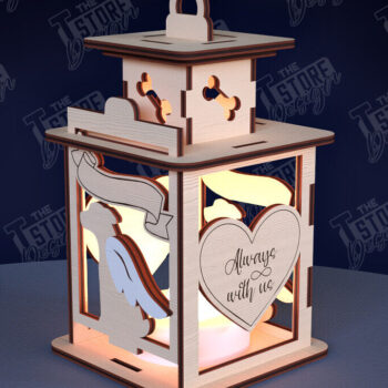 Intra απο ξύλο plywood 3mm-4mm πάχος Δέσμη κοπής με λέιζερ φαναριού 3D Pet Memorial Δίασταση 15x15 cm INTRAFABR-95351288 - Image 8