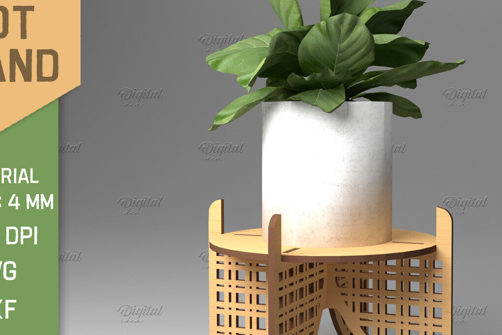 Intra απο ξύλο plywood 3mm-4mm πάχος Τρισδιάστατη . Στάντ λουλουδιών Δίασταση 30x20 cm INTRAFABR-85914710