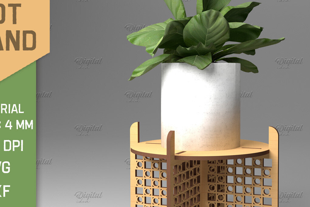 Intra απο ξύλο plywood 3mm-4mm πάχος Τρισδιάστατη . Στάντ λουλουδιών Δίασταση 30x20 cm INTRAFABR-85914912