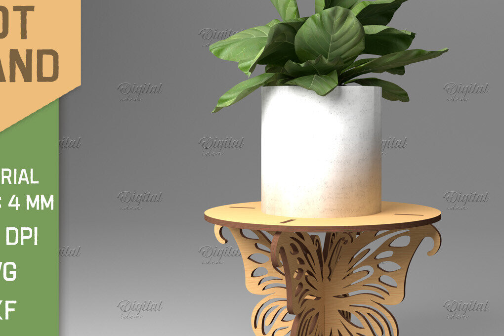 Intra απο ξύλο plywood 3mm-4mm πάχος Τρισδιάστατη . Στάντ λουλουδιών Δίασταση 30x20 cm INTRAFABR-85914930