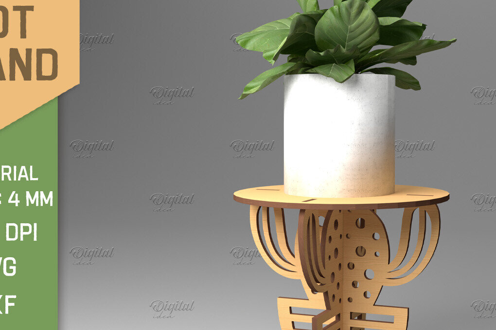 Intra απο ξύλο plywood 3mm-4mm πάχος Τρισδιάστατη . Στάντ λουλουδιών Δίασταση 30x20 cm INTRAFABR-85914586