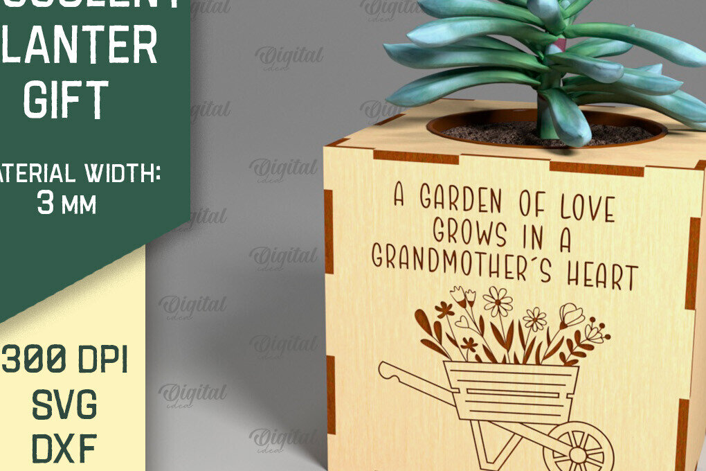 Intra απο ξύλο plywood 3mm-4mm πάχος 3D Plant Stand Δίασταση 30x20 cm INTRAFABR-92128645