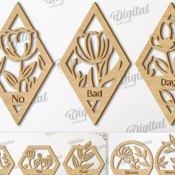 Intra απο ξύλο plywood 3mm-4mm πάχος κοπής με λέιζερ 3D φυτών διακόσμησης τοίχου Δίασταση 30x20 cm INTRAFABR-111427440 - Image 1