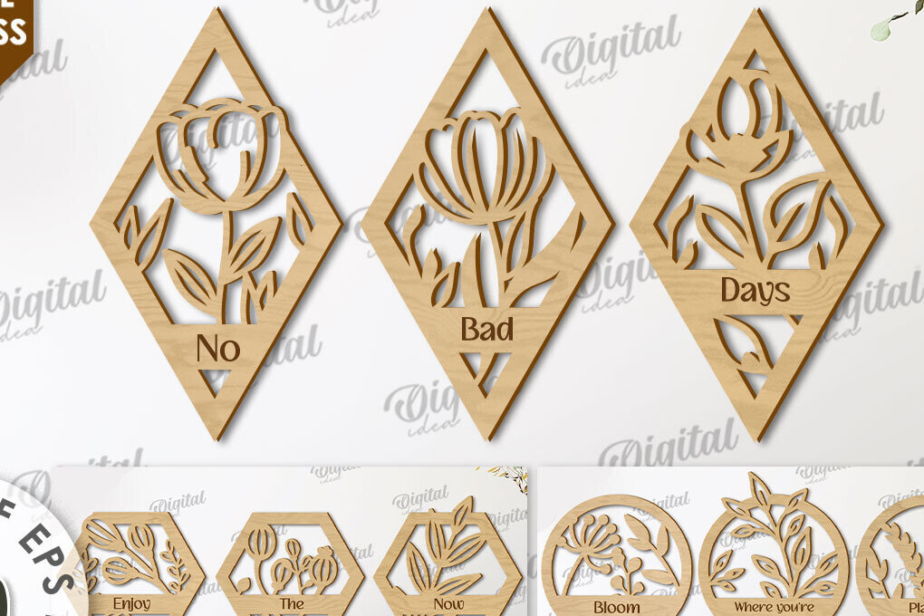 Intra απο ξύλο plywood 3mm-4mm πάχος κοπής με λέιζερ 3D φυτών διακόσμησης τοίχου Δίασταση 30x20 cm INTRAFABR-111427440