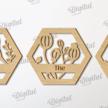 Intra απο ξύλο plywood 3mm-4mm πάχος 3D φυτά διακόσμηση τοίχου Σχεδιασμός κοπής με λέιζερ Δίασταση 30x20 cm INTRAFABR-111421977 - Image 1