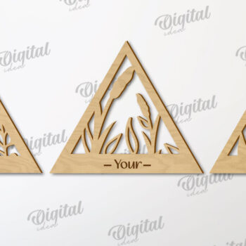 Intra απο ξύλο plywood 3mm-4mm πάχος 3D φυτά διακόσμηση τοίχου Σχεδιασμός κοπής με λέιζερ Δίασταση 30x20 cm INTRAFABR-111422004 - Image 1