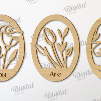 Intra απο ξύλο plywood 3mm-4mm πάχος 3D φυτά διακόσμηση τοίχου Σχεδιασμός κοπής με λέιζερ Δίασταση 30x20 cm INTRAFABR-111422042 - Image 1
