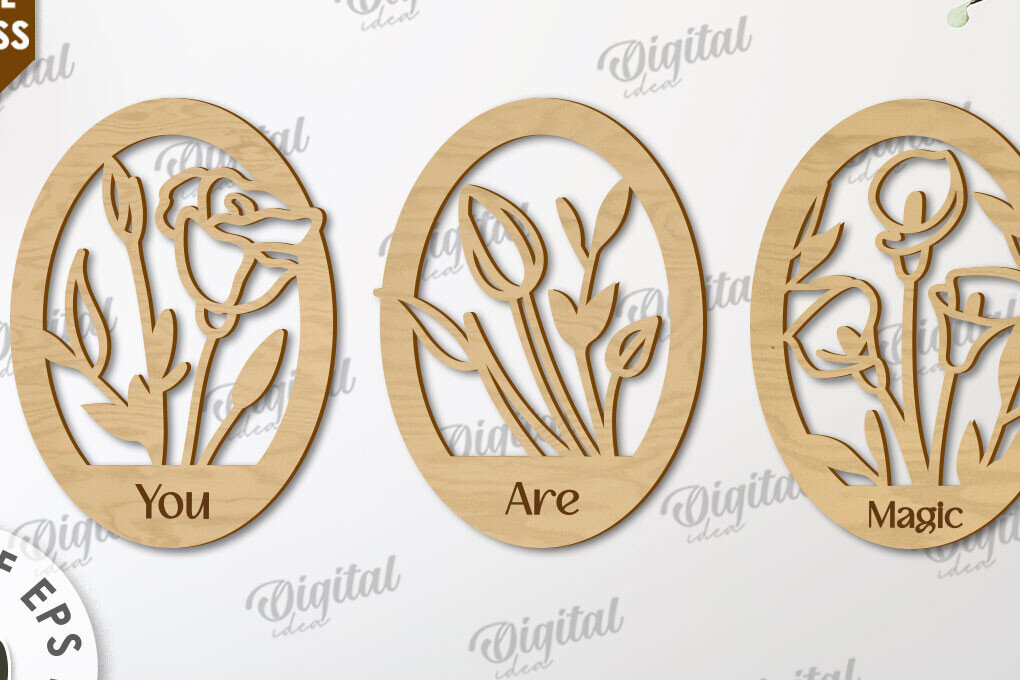 Intra απο ξύλο plywood 3mm-4mm πάχος 3D φυτά διακόσμηση τοίχου Σχεδιασμός κοπής με λέιζερ Δίασταση 30x20 cm INTRAFABR-111422042