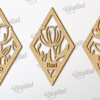Intra απο ξύλο plywood 3mm-4mm πάχος 3D φυτά διακόσμηση τοίχου Σχεδιασμός κοπής με λέιζερ Δίασταση 30x20 cm INTRAFABR-111422079 - Image 1