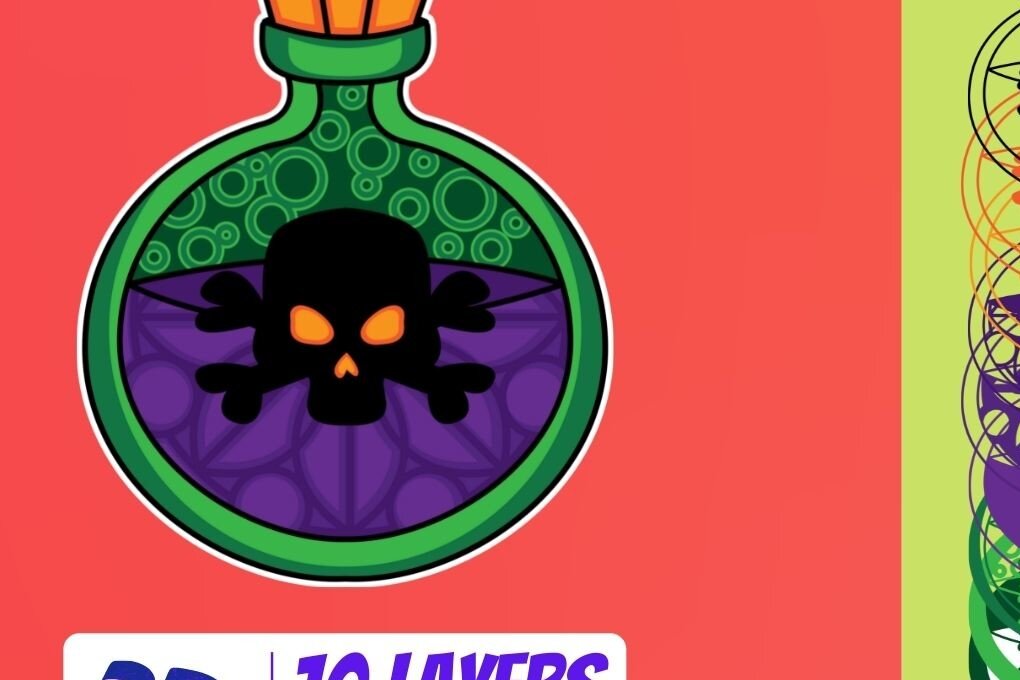 Intra απο ξύλο plywood 3mm-4mm πάχος 3D Poisoned Bottle Δίασταση 30x20 cm INTRAFABR-17355534