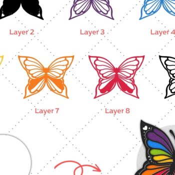 Intra απο ξύλο plywood 3mm-4mm πάχος 3D Pride Rainbow Δίασταση 15x15 cm INTRAFABR-71849398 - Image 5