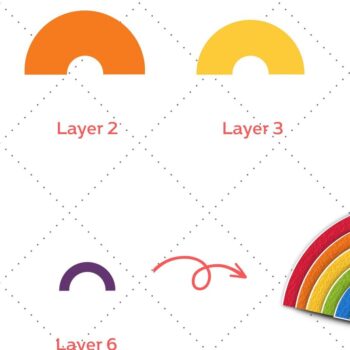 Intra απο ξύλο plywood 3mm-4mm πάχος 3D Pride Rainbow Δίασταση 15x15 cm INTRAFABR-71849398 - Image 7