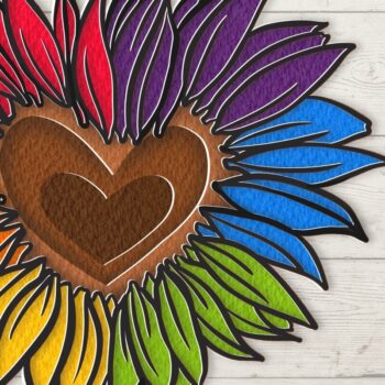 Intra απο ξύλο plywood 3mm-4mm πάχος 3D Pride Sunflower Δίασταση 30x20 cm INTRAFABR-71292995 - Image 1