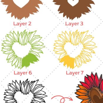 Intra απο ξύλο plywood 3mm-4mm πάχος 3D Pride Sunflower Δίασταση 30x20 cm INTRAFABR-71292995 - Image 2