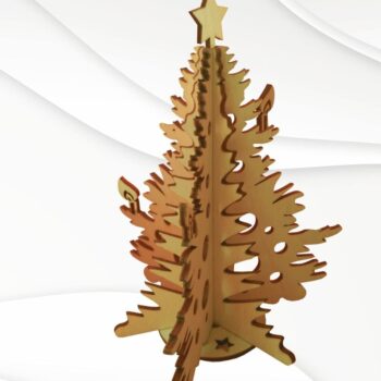 Intra απο ξύλο plywood 3mm-4mm πάχος Χριστουγεννιάτικο δέντρο τρισδιάστατου παζλ, κοπής με λέιζερ Δίασταση 15x15 cm INTRAFABR-42163233 - Image 5