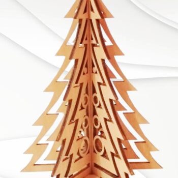 Intra απο ξύλο plywood 3mm-4mm πάχος Χριστουγεννιάτικο δέντρο τρισδιάστατου παζλ, κοπής με λέιζερ Δίασταση 15x15 cm INTRAFABR-36596428 - Image 1