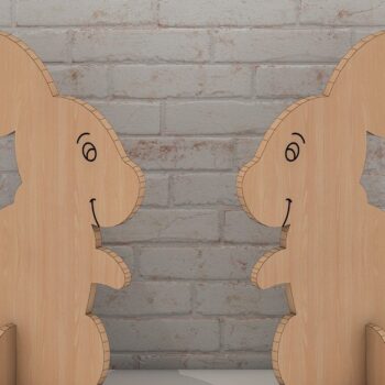 Intra απο ξύλο plywood 3mm-4mm πάχος Τρισδιάστατο κουνέλι παζλ Ζώο λαγού με λέιζερ Δίασταση 30x20 cm INTRAFABR-40156881 - Image 2