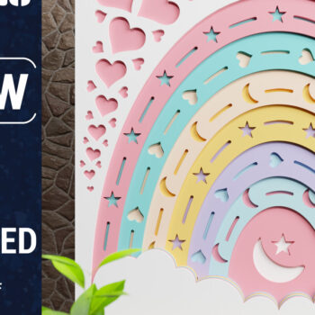 Intra απο ξύλο plywood 3mm-4mm πάχος 3D Rainbow Multilayer Paper Cut Δίασταση 1500x1500 cm INTRAFABR-74897624 - Image 1