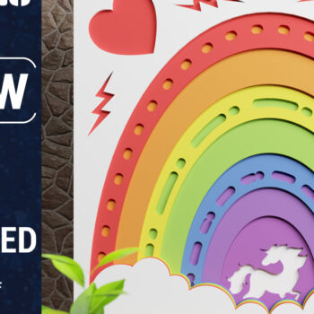 Intra απο ξύλο plywood 3mm-4mm πάχος 3D Rainbow Multilayer Paper Cut Δίασταση 1500x1500 cm INTRAFABR-74802491 - Image 1